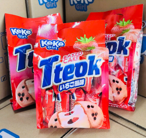 Bánh nướng tteok (vị dâu tây) 1T x 24 Gói x 275g